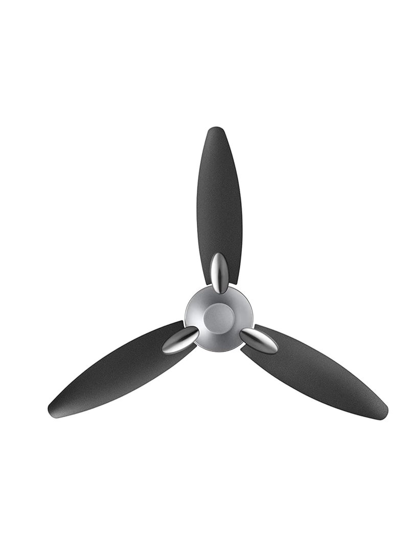 USHA Bloom Daffodil 1250mm|BEE Star Rated | Goodbye Dust Ceiling Fan | 2 Year Warranty | (Sparkle Grey and Black) Pack of 1 - Image 1